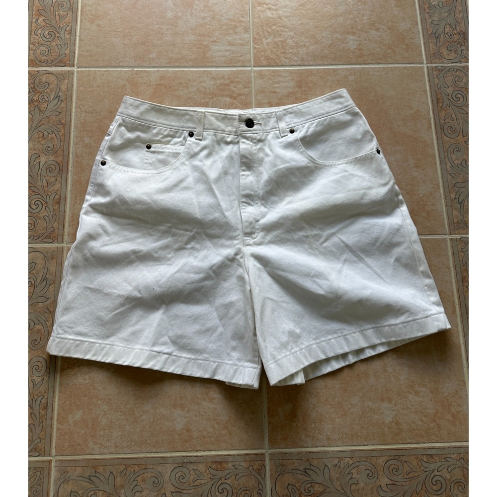 Talbots cotton denim Bermuda shorts White Women's Size: 16 - Picture 1 of 10